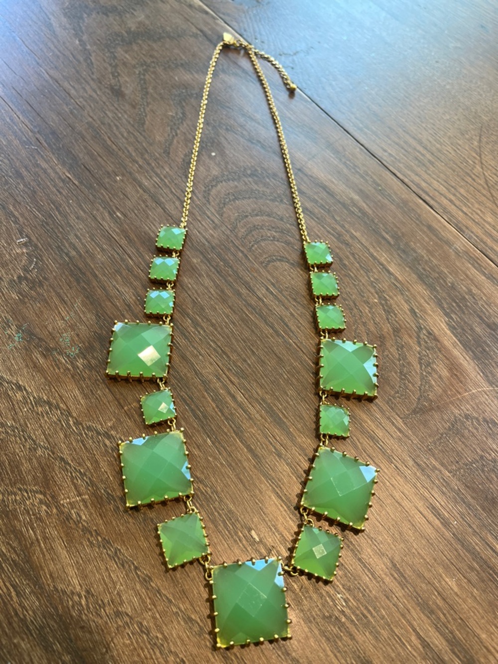 Kate Spade Palm Pearls green and gold fashion bold necklace